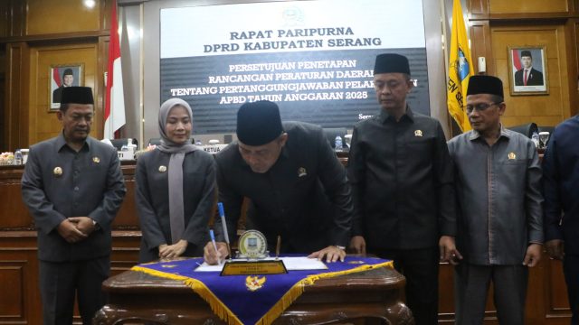 DPRD Kabupaten Serang Setujui Raperda Pertanggungjawaban Pelaksanaan APBD 2025 Menjadi Perda