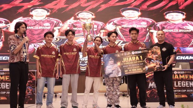 Tim R162 Juara Kapolda Banten Cup, Polresta Serang Kota Apresiasi IESPA dan ESI Kota Serang  