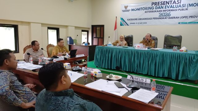 BPKAD Provinsi Banten Ikuti Presentasi Monitoring dan Evaluasi Keterbukaan Informasi Publik Tahun 2026
