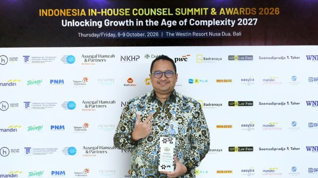 Jasa Raharja Konsisten Tingkatkan Tata Kelola dan Kualitas Pelayanan, Direktur Kepatuhan dan Manajemen Risiko Terima Rekognisi In-House Counsel Elite 2026